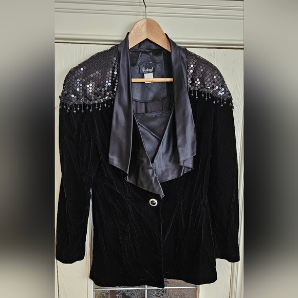 Vintage Blazer in Black Velvet - Picture 1 of 8